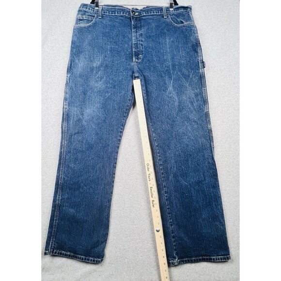 Dickies Carpenter Jeans Mens 42x32 Utility Workwear Straight Fit Hammer Loop - Picture 6 of 14